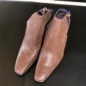 Ralph Lauren Stainless steel bootie shoes NEW